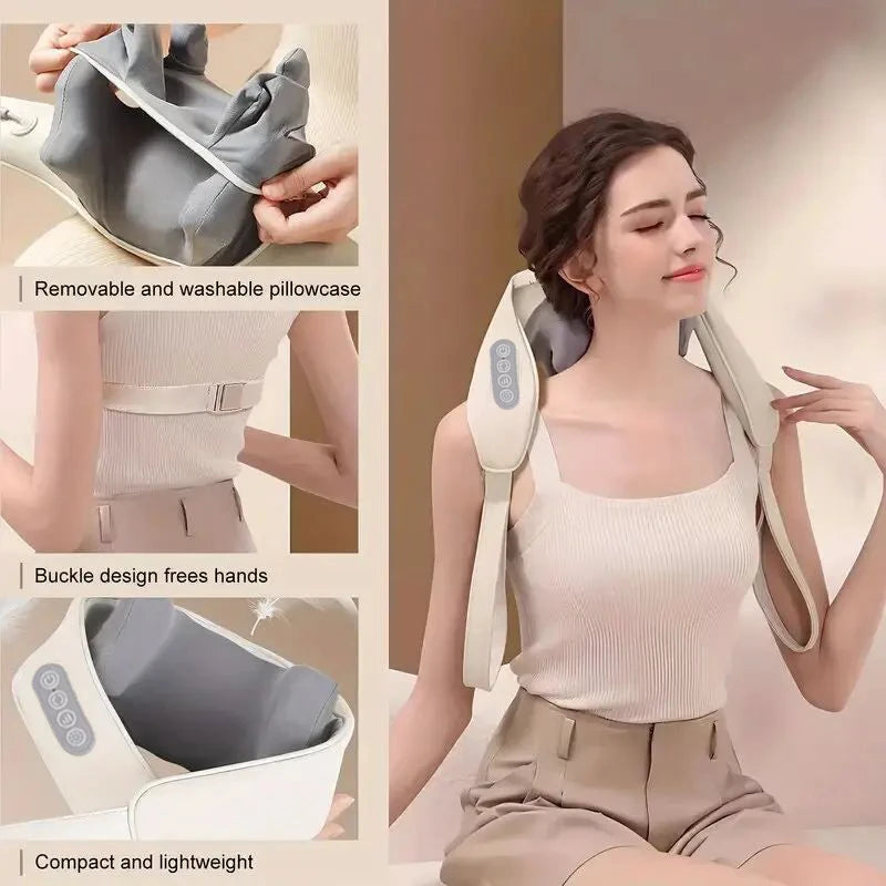 Neck Massager with low Heat Back Shoulder